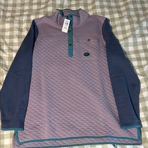 Purple and Blue Quilted Pullover